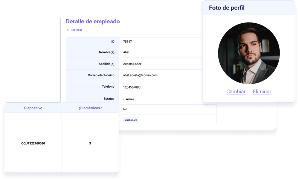 Perfil detallado por empleado