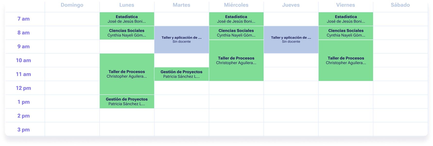 Organiza grupos y horarios de forma eficiente